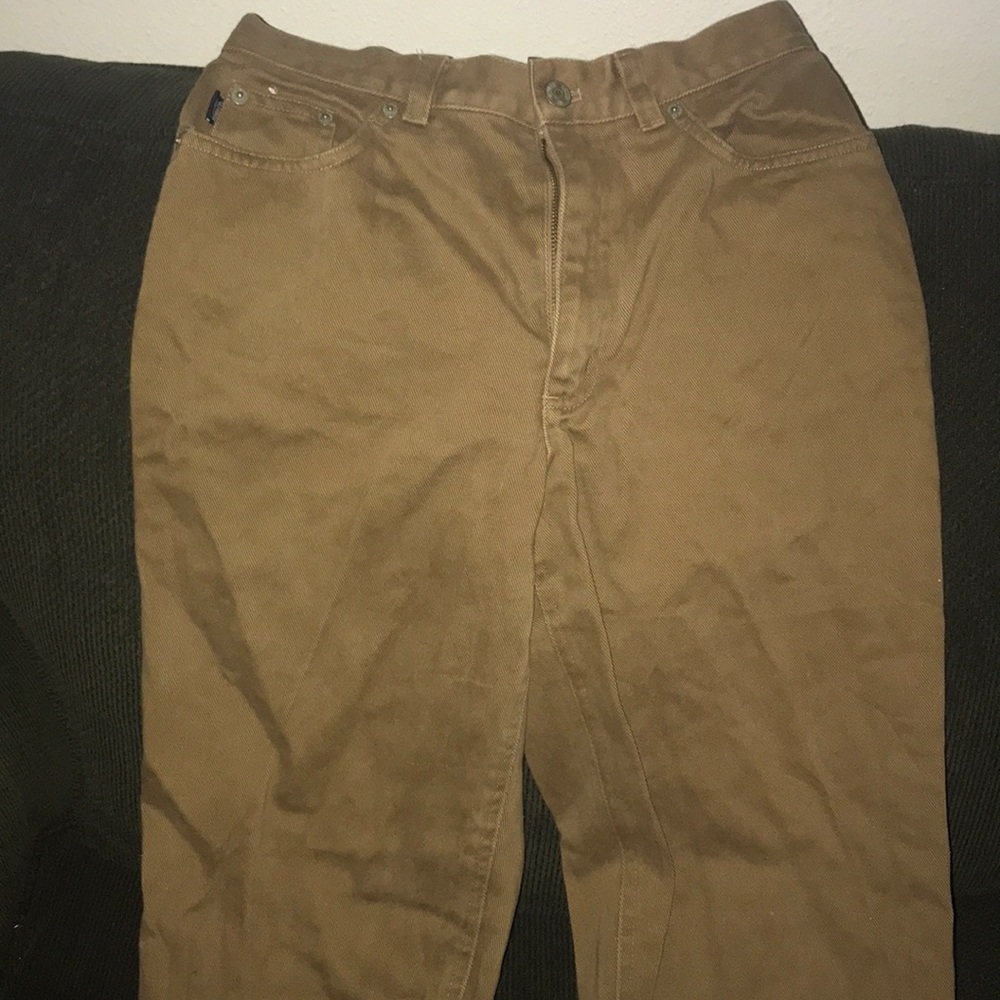 brown denim jeans